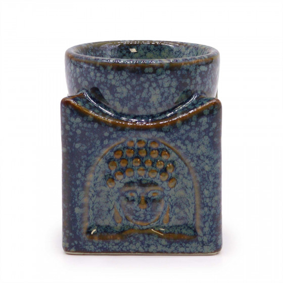 Quadratische Duftlampe aus Keramik "Buddha" | bluestone